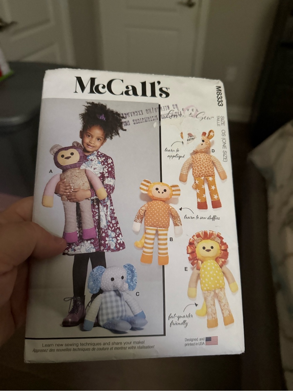Kids Plush Animal Sewing Pattern